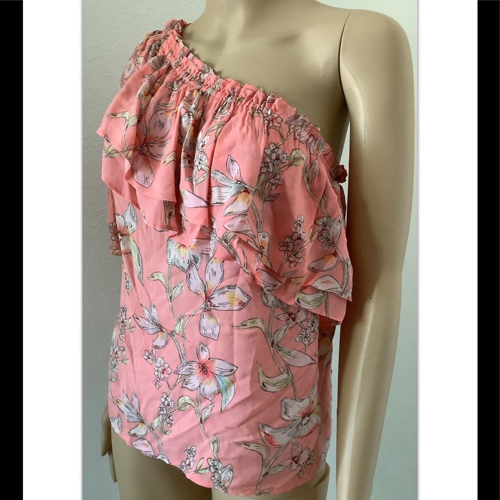 A new day blouse pink sz M summer floral